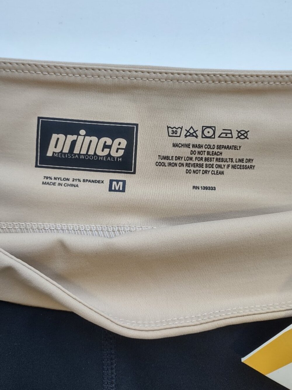 Prince x Melissa Wood Health Black & Colorblock Bike Shorts Size Medium NWT - Picture 10 of 10